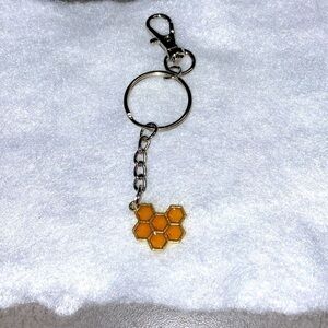 Honeycomb Dangle Key Chain  on Lobster Claw Clasp
